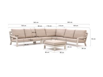 Bellagio Vazzola Ecklounge-Set 4-teilig