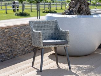 Manifesto Matese Gartenstuhl - Grau - Anthrazit - Polyrattan
