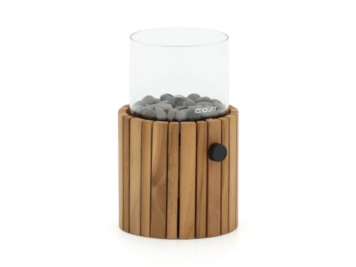 Cosiscoop Timber round Tischkamin (ø 18 cm, h: 30 cm) - Teak