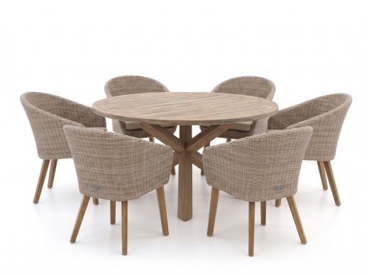 Intenso Tropea/ROUGH-Y ø 150 cm Gartenmöbel-Set 7-teilig