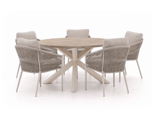 Bellagio Mineo/ROUGH-Y ø 150 cm Gartenmöbel-Set 6-teilig