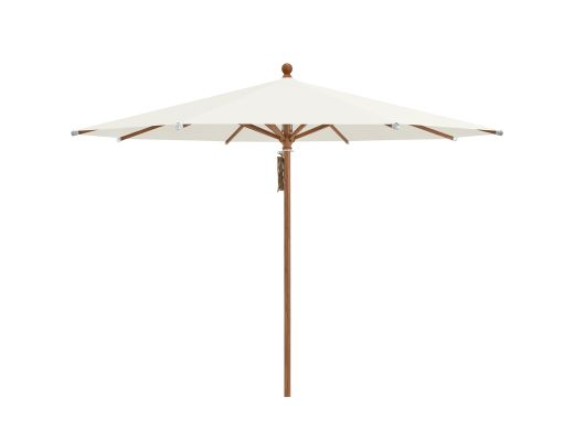Glatz Piazza Sonnenschirm ø 300 cm - Ecru (158) (exkl. Schirmständer) (Gestell = Teak Look)