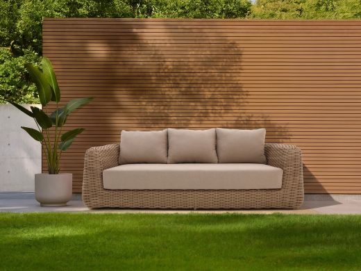 Intenso Tarcento Gartensofa 3-Sitzer 223 cm - Kubu (inkl. Kissen)