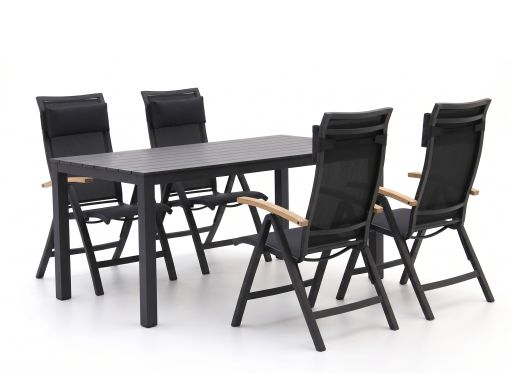 Bellagio Lugo/Menzano 160 cm Gartenmöbel-Set 5-teilig verstellbar