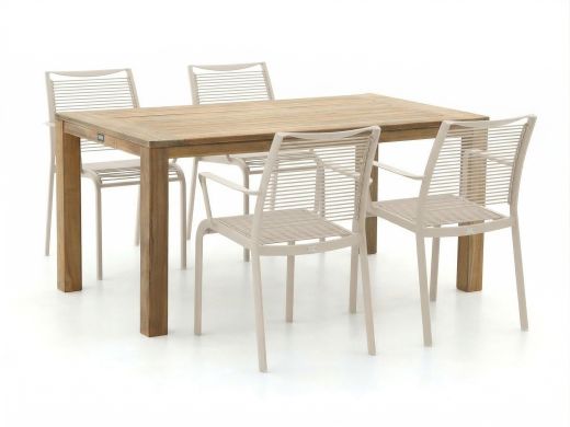 Apple Bee Hawaii/ROUGH-S 160 cm Gartenmöbel-Set 5-teilig stapelbar