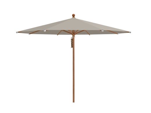 Glatz Piazza Sonnenschirm ø 250 cm - Taupe (151) (exkl. Schirmständer) (Gestell = Teak Look)