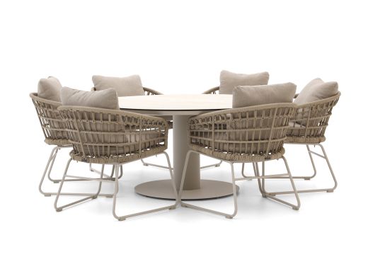 Intenso Trofarello/La Fonte ø 150 cm Gartenmöbel-Set 7-teilig
