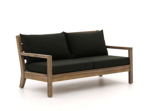 ROUGH Batang Gartensofa 160 cm - Old Teak Greywash (inkl. Kissen Dark Moss)