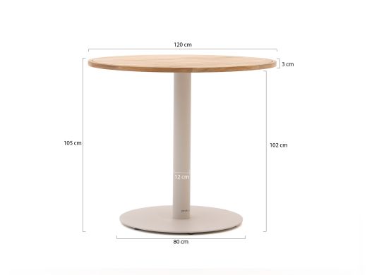 Zavelli Juntos/Cuore ø 120 cm Gartenbar-Set 5-teilig