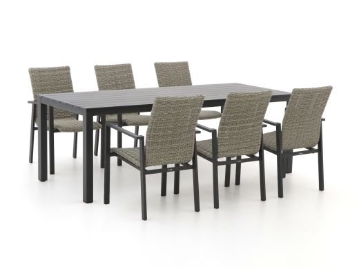 Manifesto Villongo/Menzano 220 cm Gartenmöbel-Set 7-teilig stapelbar