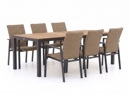 Manifesto Villongo/Fidenza 220 cm Gartenmöbel-Set 7-teilig stapelbar