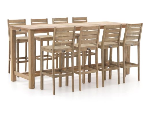 ROUGH-S/ROUGH-X 240 cm Gartenbar-Set 9-teilig