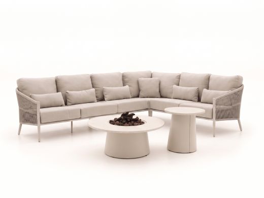 Bellagio Mineo/Cosidune Ecklounge-Set mit Feuertischen 6-teilig