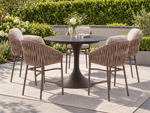 SUNS Nappa/Nova ø 130 cm Low Gartenbar-Set 6-teilig