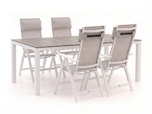 Bellagio Avenza/Fidenza 183 cm Gartenmöbel-Set 5-teilig verstellbar