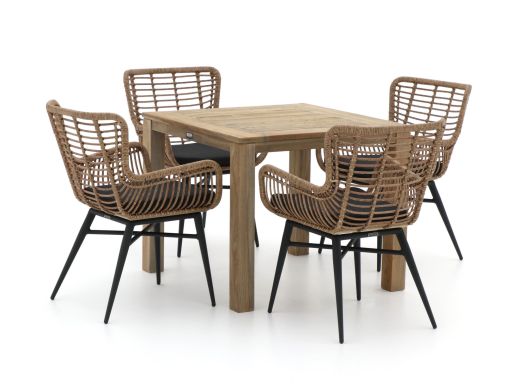 Intenso Asti/ROUGH-S 90 cm Gartenmöbel-Set 5-teilig