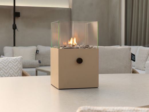 Cosiscoop Square Tischkamin 20x20 cm (h: 30 cm) - Sandy Beige