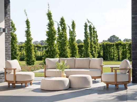 Zavelli Soffice Sessel-Sofa Lounge-Set 5-teilig drehbar 5-Sitzer