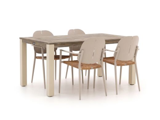 Manifesto Talvullia/ROUGH-S 160 cm Gartenmöbel-Set 5-teilig stapelbar