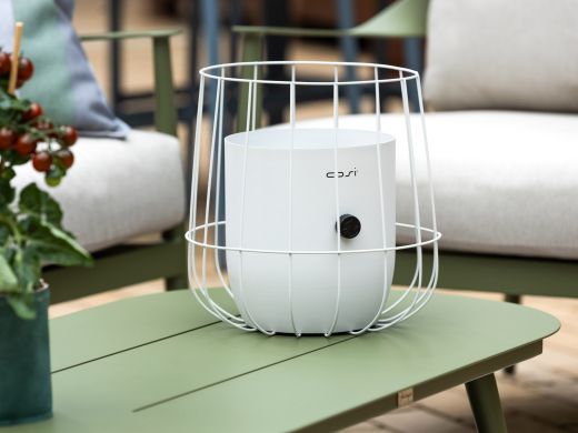 Cosiscoop Basket Tischkamin (ø 26 cm, h: 31 cm) - White
