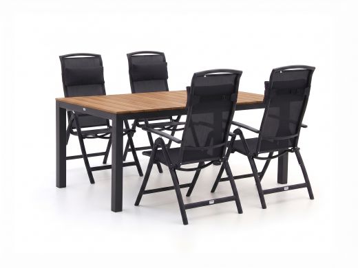 Forza Capri/Fidenza 160 cm Gartenmöbel-Set 5-teilig verstellbar