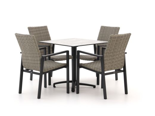 Manifesto Villongo/Canzo 80 cm Gartenmöbel-Set 5-teilig Stapelbar inklapbaar