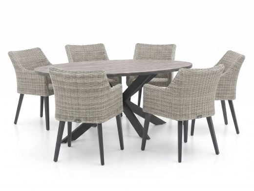 Manifesto Matese/Fidenza oval 180 cm Gartenmöbel-Set 7-teilig