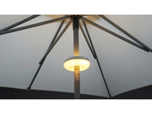 New Garden Lima LED-Sonnenschirmlampe aufladbar dimmbar ø 17,5 cm - Weiß