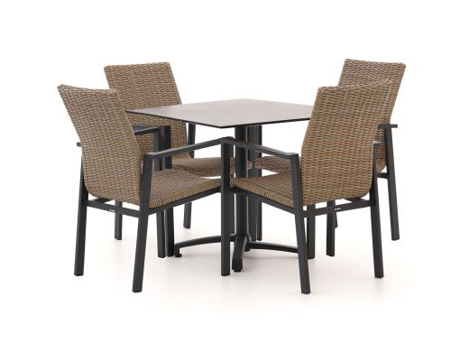 Manifesto Villongo/Canzo 80 cm Gartenmöbel-Set 5-teilig Stapelbar inklapbaar