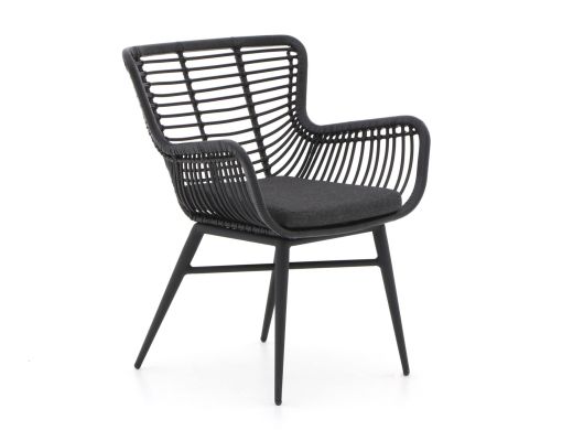 Intenso Asti Gartenstuhl - Schwarz - Polyrattan