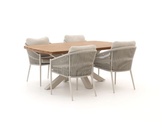 Bellagio Mineo/Induno dänisch oval 180 cm Gartenmöbel-Set 5-teilig