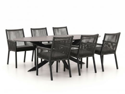 Manifesto Rivola/Furato Ellips 200 cm Gartenmöbel-Set 7-teilig