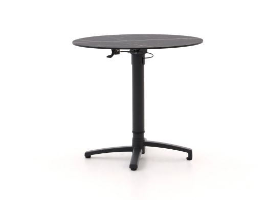 Bellagio Canzo Gartentisch klappbar ø 80 cm (h: 73/109 cm) verstellbar