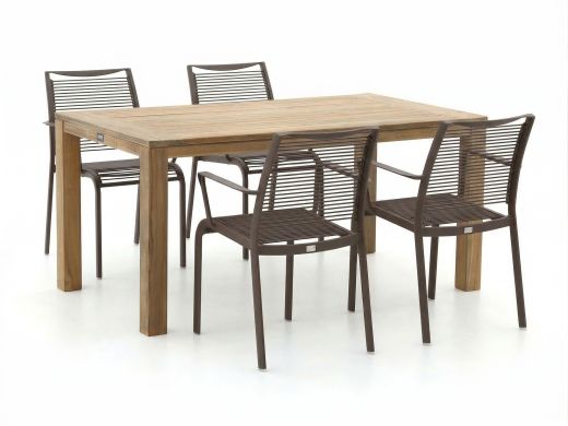 Apple Bee Hawaii/ROUGH-S 160 cm Gartenmöbel-Set 5-teilig stapelbar