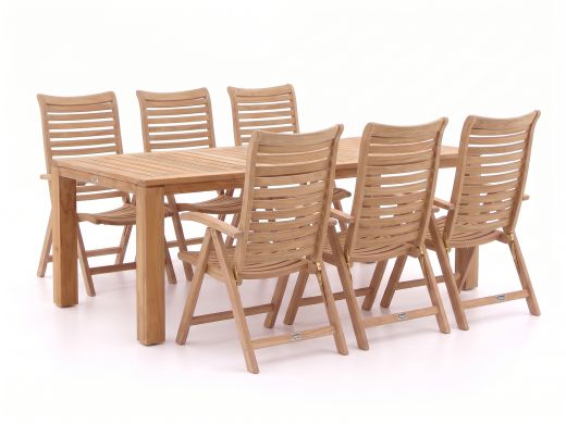 Sunyard Corby/Buxton 220 cm Gartenmöbel-Set 7-teilig verstellbar