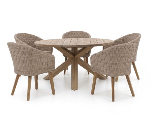 Intenso Tropea/ROUGH-Y ø 150 cm Gartenmöbel-Set 6-teilig