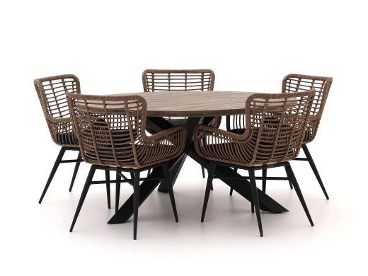 Intenso Asti/Rough-Y Ø 150 cm Gartenmöbel-Set 6-teilig