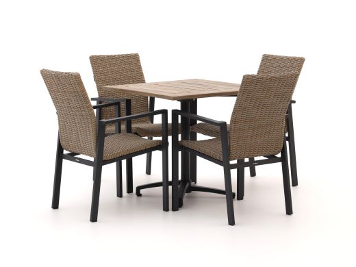 Manifesto Villongo/Canzo 80 cm Gartenmöbel-Set 5-teilig Stapelbar inklapbaar