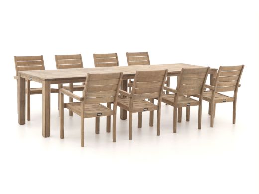ROUGH-S 300 cm Gartenmöbel-Set 9-teilig stapelbar