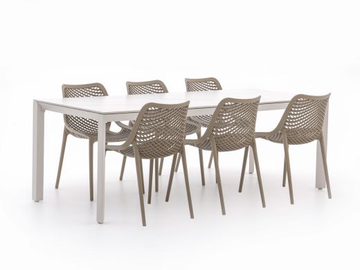 Forza Ripi/Sestino 220 cm Gartenmöbel-Set 7-teilig stapelbar