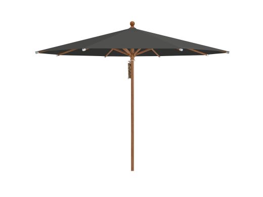Glatz Piazza Sonnenschirm ø 250 cm - Anthrazit (155) (exkl. Schirmständer) (Gestell = Teak Look)