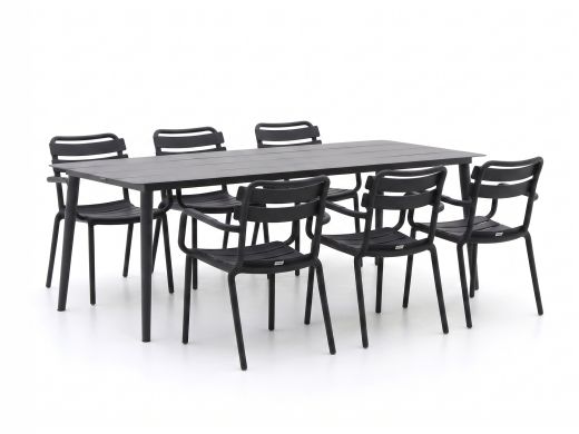 Forza Vico/Sora 220 cm Gartenmöbel-Set 7-teilig stapelbar