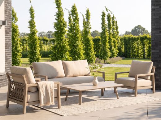 Tierra Outdoor Oasis Sessel-Sofa Lounge-Set 4-teilig