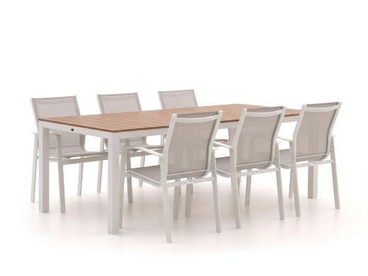 Forza Altea/Fidenza 220 cm Gartenmöbel-Set 7-teilig stapelbar