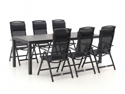 Forza Capri/Menzano 220 cm Gartenmöbel-Set 7-teilig verstellbar