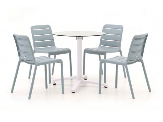 Forza Narni/Canzo ø 80 cm Gartenmöbel-Set 5-teilig stapelbar
