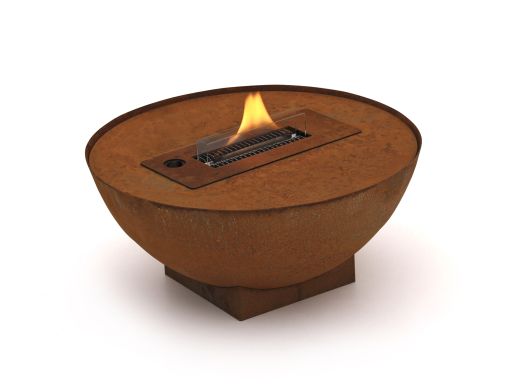 Tenderflame Prometheus 80 Kamin ø 77,5 cm (h:30 cm) - Cortenstahl (inkl. Abdeckung)