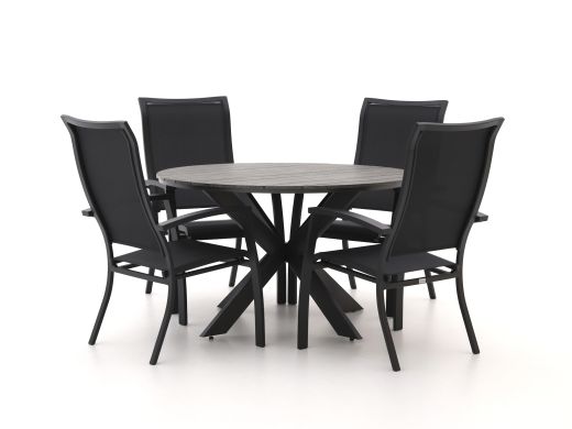 Bellagio Lugo/Fidenza ø 126 cm Gartenmöbel-Set 5-teilig stapelbar