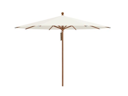 Glatz Piazza Sonnenschirm ø 250 cm - Ecru (158) (exkl. Schirmständer) (Gestell = Teak Look)