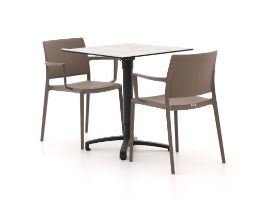Forza Sile/Canzo 70 cm Gartenmöbel-Set 3-teilig verstelbar